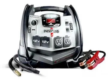 Schumacher SJ1332 Portable Power Station, 12 VDC/120 VAC, 1200 A, Lead Acid AGM Battery