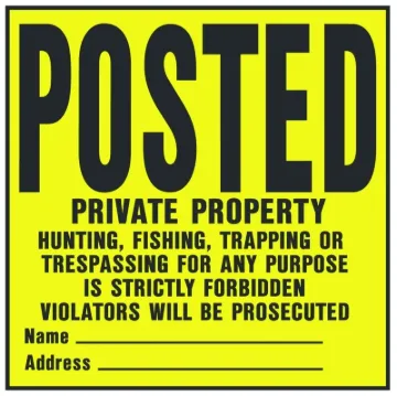 HY-KO YP-1 Novelty Legal Sign, Square, Black Legend, Yellow Background, Plastic, 11 in W x 11 in H D