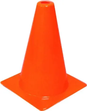 HY-KO SC-12 Traffic Safety Cone, 12 in H Cone, Vinyl Cone, Fluorescent Orange Cone