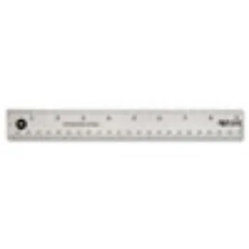 Stainless Steel Office Ruler With Non Slip Cork Base, Standard/Metric, 18" Long