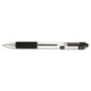 Z-Grip Ballpoint Pen, Retractable, Medium 1 mm, Black Ink, Clear Barrel, 12/Pack