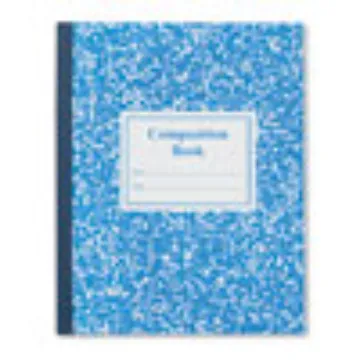 Grade School Ruled Composition Book, Manuscript Format, Red Cover, 9.75 x 7.75, 50 Sheets