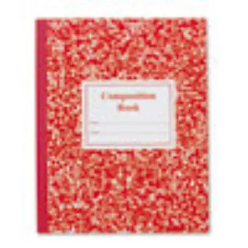Grade School Ruled Composition Book, Manuscript Format, Blue Cover, 9.75 x 7.75, 50 Sheets