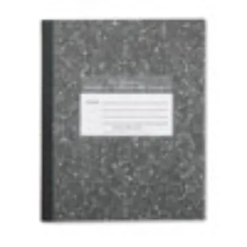 Marble Cover Composition Book, Wide/Legal Rule, Black Marble Cover, 8.5 x 7, 48 Sheets