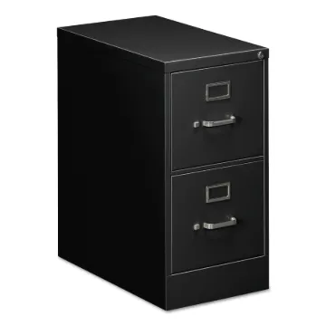 Two-Drawer Economy Vertical File, 2 Letter-Size File Drawers, Black, 15" x 25" x 28.38