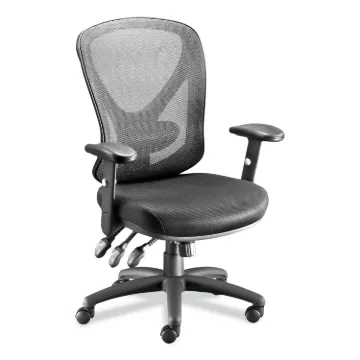 Alera Aeson Series Multifunction Task Chair, Supports Up to 275 lb, 15" to 18.82" Seat Height, Black