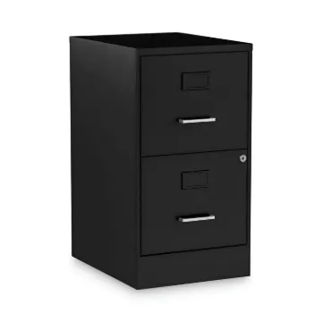 Soho Vertical File Cabinet, 2 Drawers: File/File, Letter, Black, 14" x 18" x 24.1