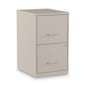 Soho Vertical File Cabinet, 2 Drawers: File/File, Letter, Putty, 14" x 18" x 24.1