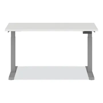 AdaptivErgo Sit-Stand Three-Stage Electric Height-Adjustable Table with Memory Controls, 60 x 24 x 3
