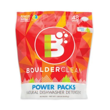 Dishwasher Detergent Power Packs, Citrus Zest, 48 Tab Pouch, 6/Carton
