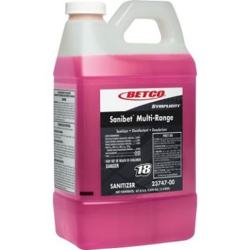 Symplicity Sanibet Multi-Range Sanitizer Disinfectant Deodorizer, 2 L Bottle, 4/Carton