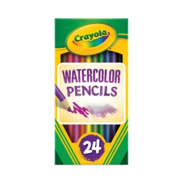 Watercolor Pencil Set, 3.3 mm, 2B (#1), Assorted Lead/Barrel Colors, 24/Pack