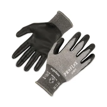 ProFlex 7072 ANSI A7 Nitrile-Coated CR Gloves, Gray, Medium, Pair, Ships in 1-3 Business Days