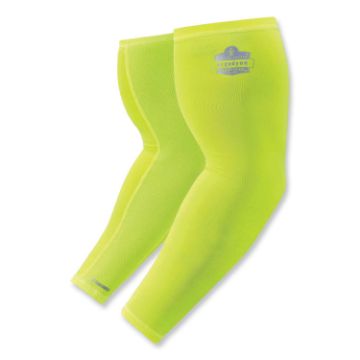 Chill-Its 6690 Performance Knit Cooling Arm Sleeve, Polyester/Spandex, 2X-Large, Lime, 2 Sleeves, Sh