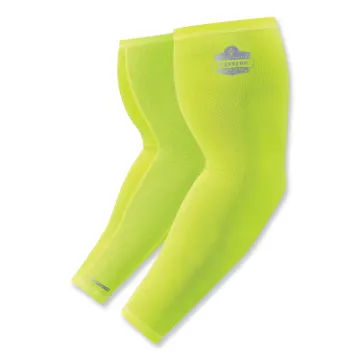 Chill-Its 6690 Performance Knit Cooling Arm Sleeve, Polyester/Spandex, 2X-Large, Lime, 2 Sleeves, Sh