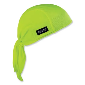 Chill-Its 6615 High-Perform Bandana Doo Rag with Terry Cloth Sweatband, One Size Fits Most, Lime, Sh