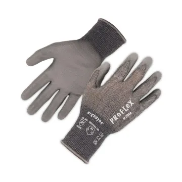ProFlex 7044 ANSI A4 PU Coated CR Gloves, Gray, Large, Pair, Ships in 1-3 Business Days
