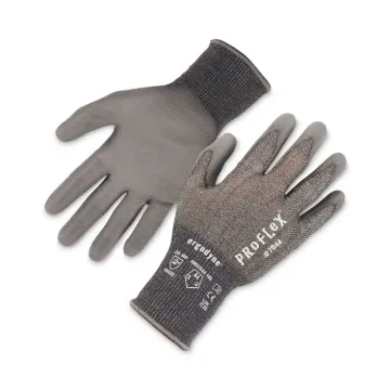 ProFlex 7044 ANSI A4 PU Coated CR Gloves, Gray, Small, Pair, Ships in 1-3 Business Days