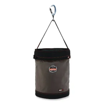 Arsenal 5945T Extra-Large Swiveling Carabiner Canvas Hoist Bucket and Top, 150 lb, Gray, Ships in 1-