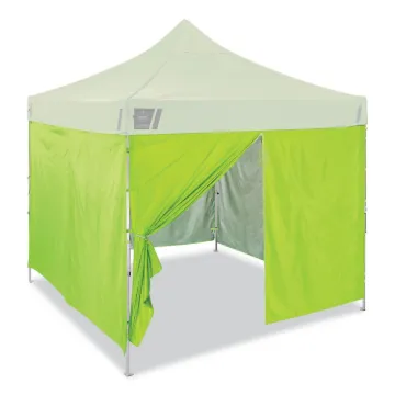 Shax 6054 Pop-Up Tent Sidewall Kit, Single Skin, 10 ft x 10 ft, Polyester, Lime, Ships in 1-3 Busine