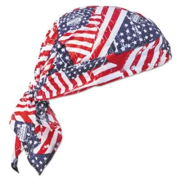 Chill-Its 6710CT Cooling PVA Tie Bandana Triangle Hat, One Size Fits Most, Stars and Stripes, Ships