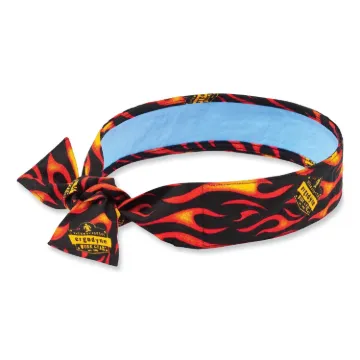 Chill-Its 6700CT Cooling Bandana PVA Tie Headband, One Size Fits Most, Flames, Ships in 1-3 Business