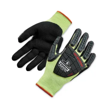 ProFlex 7141 ANSI A4 DIR Nitrile-Coated CR Gloves, Lime, Large, Pair, Ships in 1-3 Business Days