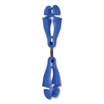 Squids 3420 Dual Clip Swivel Glove Clip Holder, 1 x 0.6 x 5.5, Acetal Copolymer, Blue, Ships in 1-3