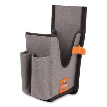 Squids 5540 Handheld Barcode Scanner Holster with Belt Loop, Large, 2.75x3.5x8, Polyester, Gray, Shi