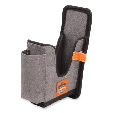 Squids 5541 Handheld Barcode Scanner Holster w/Belt Clip, 2 Comp, 2.75 x 3.5 x 7.3, Polyester,Gray,S