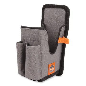 Squids 5541 Handheld Barcode Scanner Holster w/Belt Clip, Large, 2 Comp, 2.75x3.5x8,Polyester,Gray,S