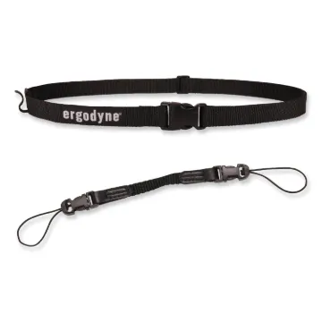 Squids 3135 Barcode Scanner Belt with Hook + Adaptor Strap, Small: 29" to 53" Long, Black, Ships in