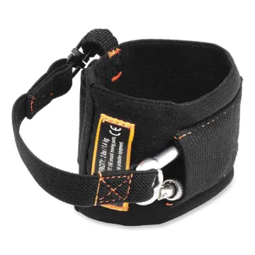 Squids 3114 Pull-On Wrist Lanyard w/Stainless Steel Carabiner, 3lb Max Work Capacity, 7.5", Black, S