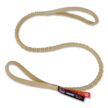 Squids 3120 Burn+CR Aramid Tool Lanyard w/Loop Ends, 10 lb Max Work Capacity, 38" to 48", Yellow, Sh
