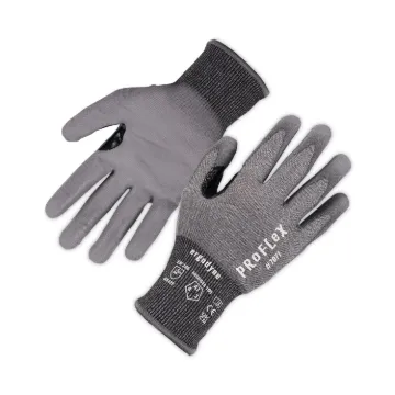 ProFlex 7071 ANSI A7 PU Coated CR Gloves, Gray, Large, 12 Pairs/Pack, Ships in 1-3 Business Days