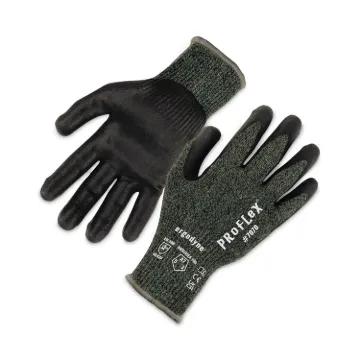 ProFlex 7070 ANSI A7 Nitrile Coated CR Gloves, Green, Large, 12 Pairs/Pack, Ships in 1-3 Business Da