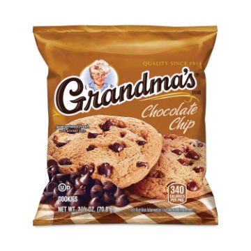 Homestyle Chocolate Chip Cookies, 2.5 oz Pack, 2 Cookies/Pack, 60 Packs/Carton, Ships in 1-3 Busines