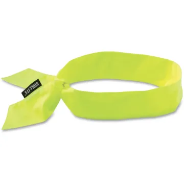 Chill-Its 6700 Cooling Bandana Polymer Tie Headband, One Size Fits Most, Lime, Ships in 1-3 Business