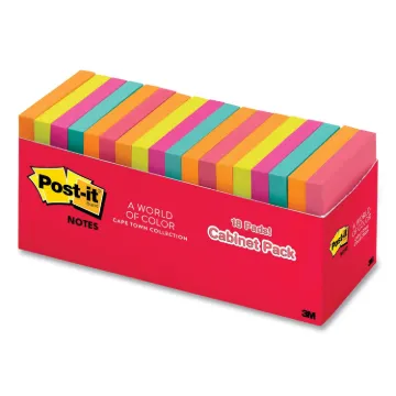 Original Pop-up Refill Cabinet Pack, 3" x 3", Poptimistic Collection Colors, 100 Sheets/Pad, 18 Pads