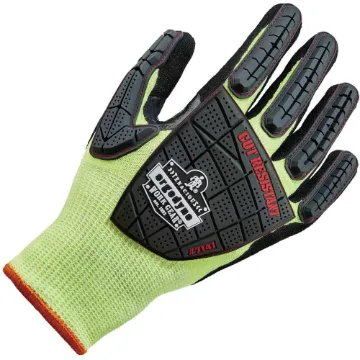 ProFlex 7141 ANSI A4 DIR Nitrile-Coated CR Gloves, Lime, Small, Pair, Ships in 1-3 Business Days