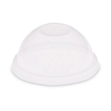 Dome-Top Cold Cup Lids, Fits 2.5 oz to 9 oz Containers, Clear, Plastic, 2,500/Carton