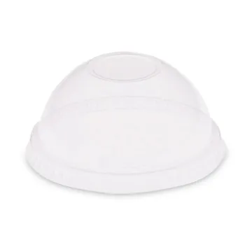 Dome-Top Cold Cup Lids, Fits 2.5 oz to 9 oz Containers, Clear, Plastic, 2,500/Carton
