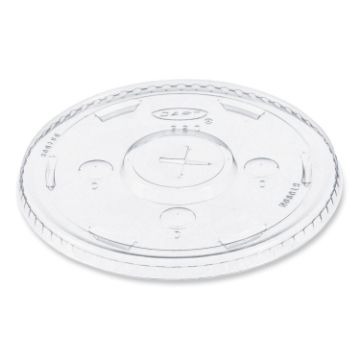 Straw-Slot Cold Cup Lids, Fits 30 oz to 32 oz Cups, Clear, 50/Sleeve, 20 Sleeves/Carton