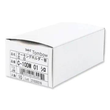 Mechanical Wax-Based Marking Pencil Refills, 4.4 mm, White, 10/Box
