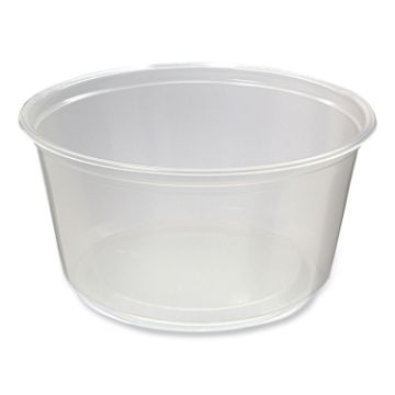 Microwavable Deli Containers, 12 oz, 4.6 Diameter x 2.3 h, Clear, Plastic, 500/Carton