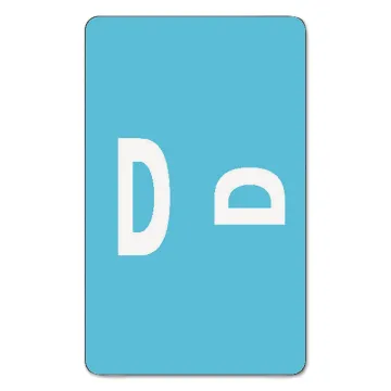 AlphaZ Color-Coded Second Letter Alphabetical Labels, D, 1 x 1.63, Light Blue, 10/Sheet, 10 Sheets/P