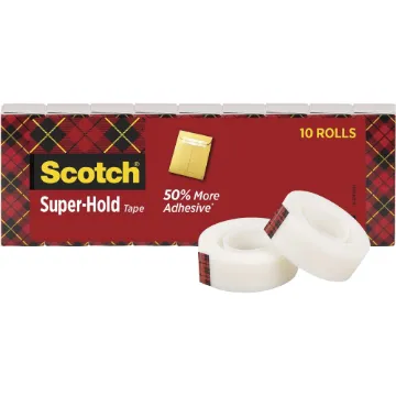 Super-Hold Tape Refill, 1" Core, 0.75" x 27.77 yds, Crystal Clear, 10 Rolls/Pack