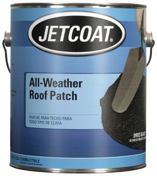 JETCOAT 61711 All-Weather Roof Patch, Black, 0.9 gal Can | Plastic ...