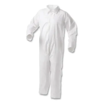A35 Liquid and Particle Protection Coveralls, Zipper Front, 2X-Large, White, 25/Carton