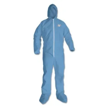 A65 Zipper Front Flame Resistant Coveralls, Large, Blue, 25/Carton